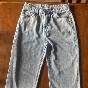Princess Polly Light Wash Wide Leg Jeans
